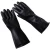 Import Black outside and orange inside industrial chemical resistant rubber latex working hand gloves from China