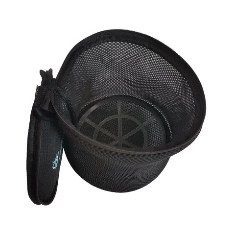 Black sandwich material Thick Mesh Laundry Bag with zipper washing bags for laundry cylinder shape bra laundry washing bag
