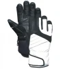 Black & White Insulated Leather Skiing/Outdoor Sports Glove with Water Repellent Knuckle - 6113