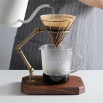 Borosilicate glass cup with handle can be heated