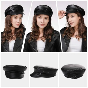 Breton Genuine Leather Baseball Cap/ Outdoor Sports Hats For Men Women / Made In Pakistan