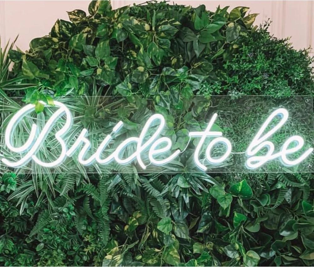 Bride To Be wedding decoration custom acrylic LED edge lit letter sign, 3D open LED neon sign letter