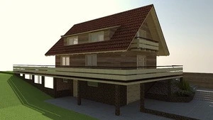 Building and sale of sandwich wooden houses for garden, families, companies