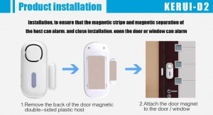 Burglary Alert Wireless Home Security Window Open Sensor Alarm with Remote Control DIY Protection