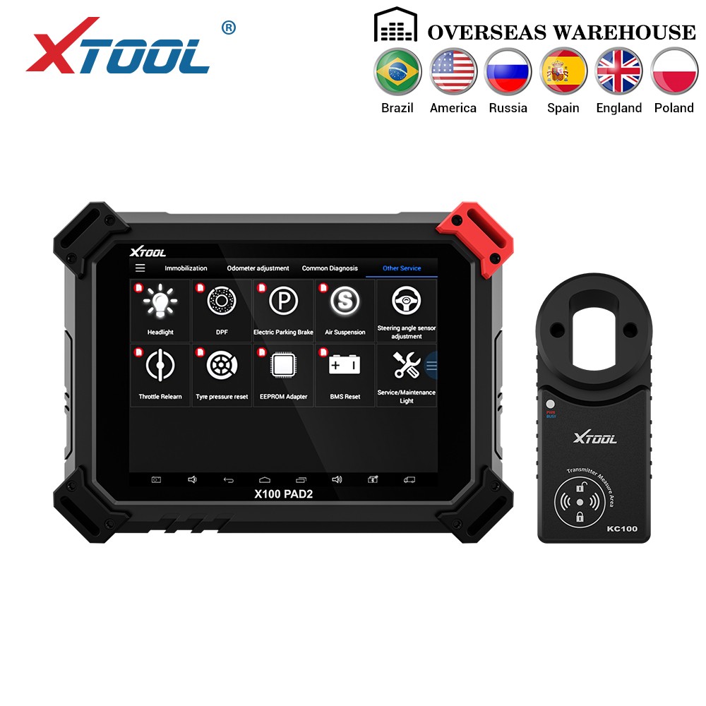 Car Diagnostic Tools XTOOL X100 PAD2 pro with KC100 for VW 4th 5th key programming