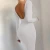 Import casual dresses 2021 spring new sexy backless round neck long sleeve dress Dress Women from China