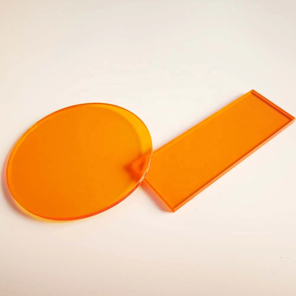 CB535nm,550nm,565nm,580nm Cut Off Color Glass Filter Orange Glass