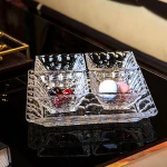 CE / EU Wholesale Reusable Transparent Crystal Glass Salad Fruit Dish Plate