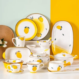 Ceramic Tableware Dinnerware Sets Handmade Plates Cups  Bowl  Plates Dinnerware