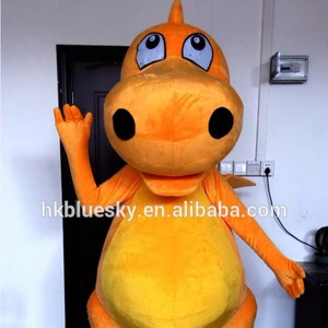 Character Carton Orange Dragon Custom Mascot Costume For Adults