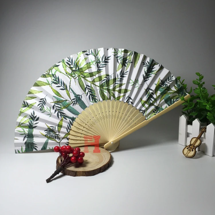 Cheap Craft Customized Folding Japanese Handmade Paper Hand Held Fan