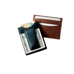 cheap custom rfid leather carbon fiber card holder money clip