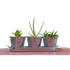 Cheap Price Simple Style for home and garden Galvanized Mini Planter Set 28.5 x 9.5 x 8cm