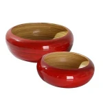 Cheap products home decor handmade spun bamboo planter whosale