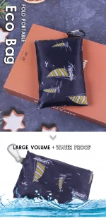 Cheap Sailboat Pattern Water Anti- splatter eco friendly shopping bag