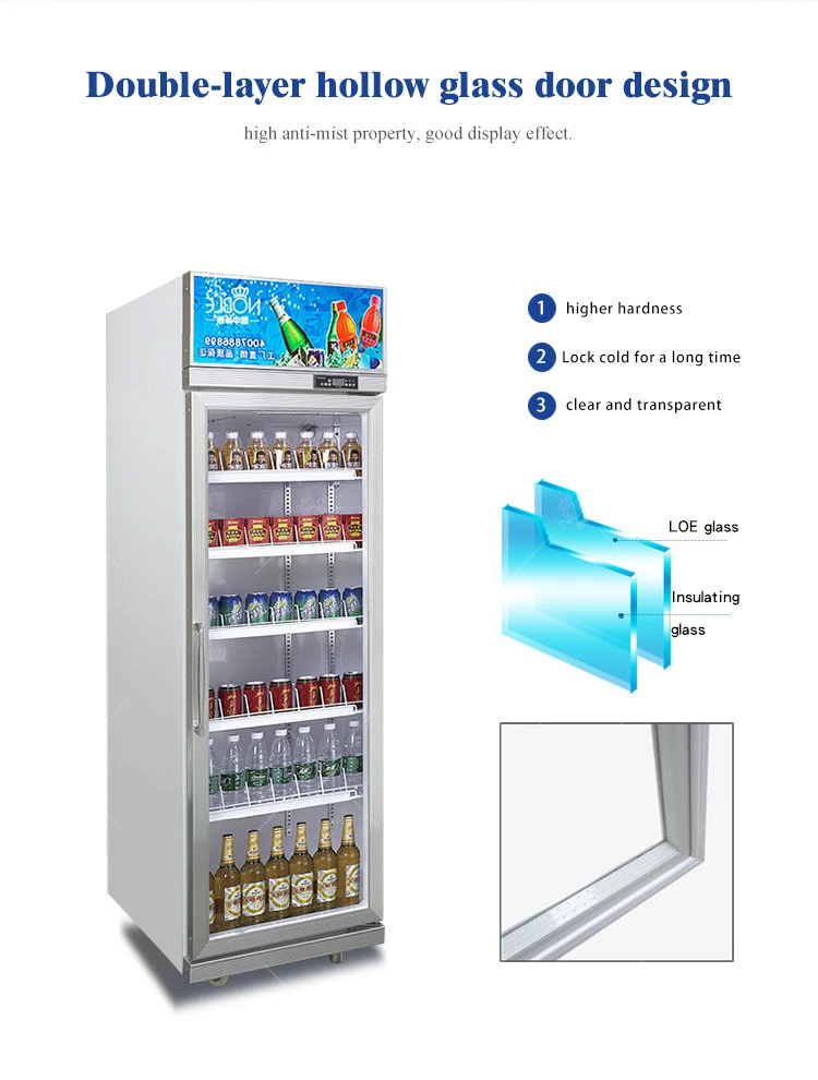 Cheap single glass door air cooling upright bottle pepsi mini refrigerator commercial fridge price