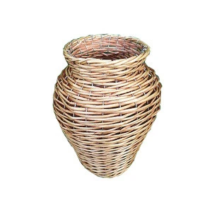 Cheap wicker decorative basket wicker craft vase for flower gift packing