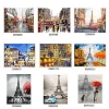 CHENISTORY Paris Street scenery popular diy oil paint by numbers kit painting Diy canvas painting by numbers 40X50cm Acrylic