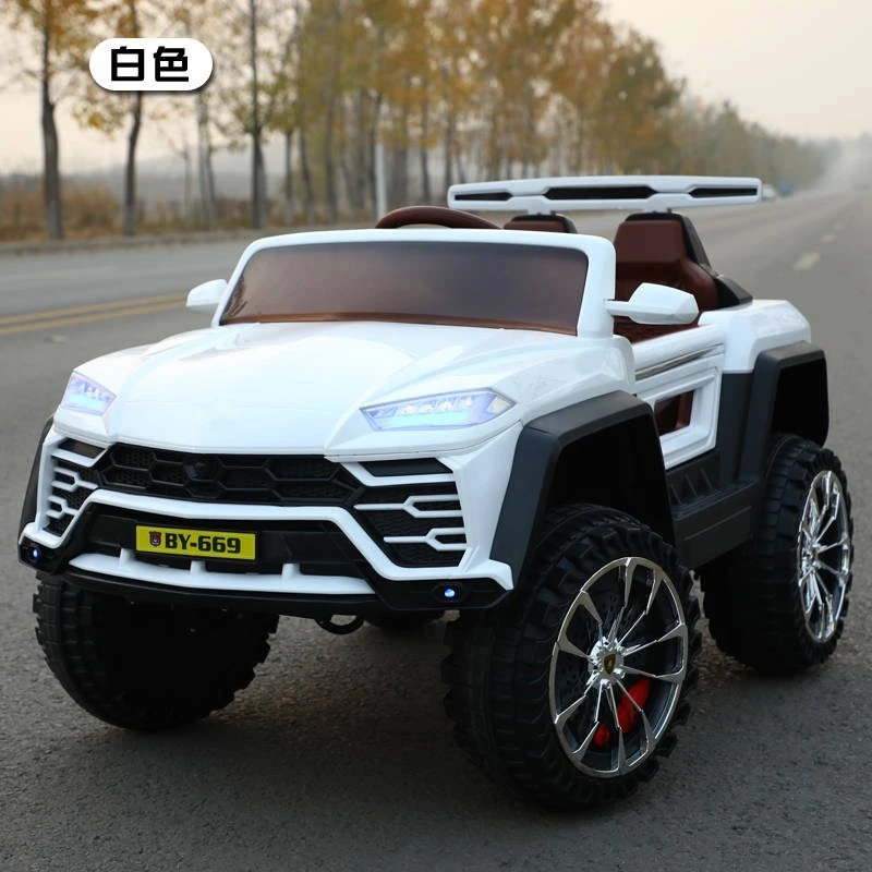 Childrens electric vehicle with remote control off-road vehicle can sit in a large babys four-wheel car four drive
