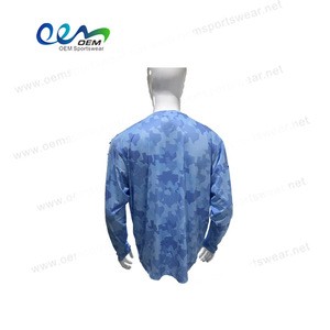 china factory custom printed logo sublimation fishing shirts design