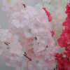 China factory wholesale high quality light pink white cream champagne artificial cherry tree branches single cherry blossom