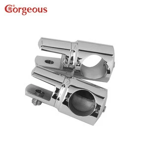 China glass shower room door fitting zinc alloy pipe clamp glass accessory
