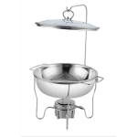 China manufacturer multiple sizes hook round restaurant hotel supplies silver stainless steel chafing dishes