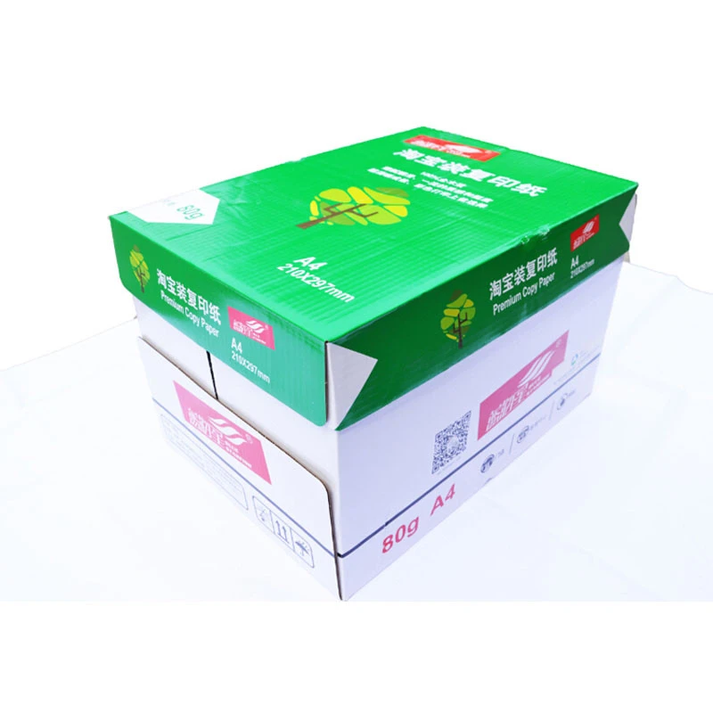 China Manufacturers OEM 70GSM 75GSM 80GSM 100% Pulp A4 Paper Copier 500 Sheets/Ream - 5 Reams/Box A4 Copy Paper