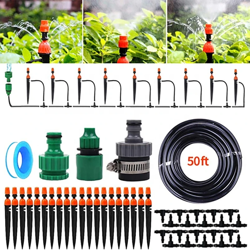 china plant watering automatic drip irrigation system kit for Garden Greenhouse Flower Bed Patio Lawn