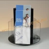 China supplier acrylic rotating 3 side free standing menu holder/trihedral brochure holder/acrylic table stand menu holder