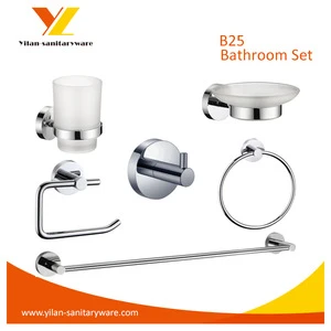 China Supplier Bathroom Accessories Fittings Chrome Hardware Set for Hotel and Family