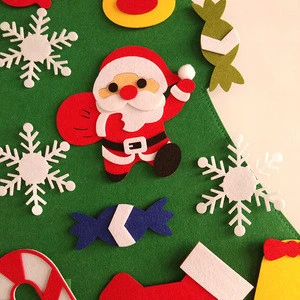 China Supplies DIY Children&#39;S Felt Christmas Tree Set Detachable Hanging Ornament Christmas Decoration