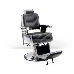 Chrome round base hydraulic reclining beauty massage barber shop chairs