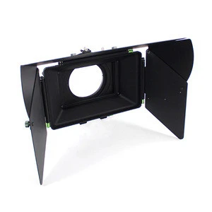 Cine matte box with french flag filter holder lens clamp adapter