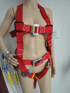 classic 45mm polyester and pp material  alloy steel construction full body and half body safety harness,safety belt, full body,