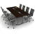 Import Classic Black Multifunctional Executive Conference Table Modern Wooden from China