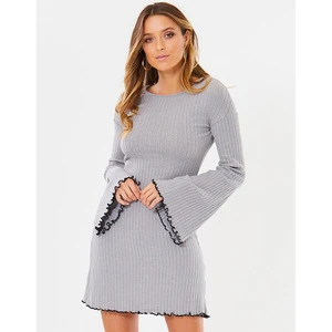 Classic Knit Fit and Flare Women Dress Fashion Casual Dresses