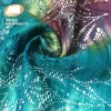 Colorful floral jacquard 100% polyester gradient color mesh fabric