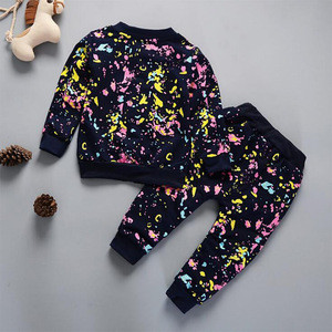Colorful Kids Children Girls Boys Casual Sports Clothing 2pieces Suits Sets