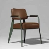 Colorful Metal Industrial PU Leather Dining Chair