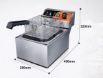 Commercial single tank electric deep fryer