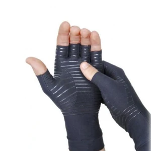 Copper Arthritis Recovery Compression Half Finger Gloves