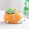 Creative Cartoon Dogs Resin Flower Pot Succulent Plant Container Decoration for Home Office Garden