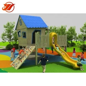 Creative  forest theme outdoor children playground with big slide