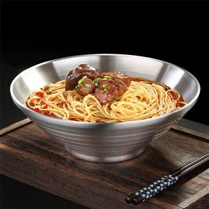 Creative Hat-shape Noodle Bowl Stainless Steel Food Container For Vermicelli Soup Anti-hot Rice Bowl