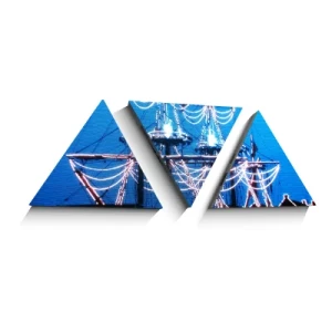 Creative LED Display Modules Indoor Outdoor P6 Fixed Installation Triangle LED Screen