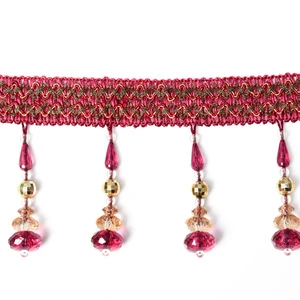 Crystal Bead Fringe Trim for Sewing Curtain Accessory