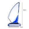 Crystal Engraved Promotional Gift Sailboat Block Trophy