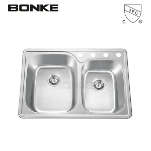 CUPC Stainless Steel Kitchen Overmount Kitchen Sink With Install Clips