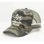 Custom 5 panel camouflage trucker hats caps with 3d embroidery logo
